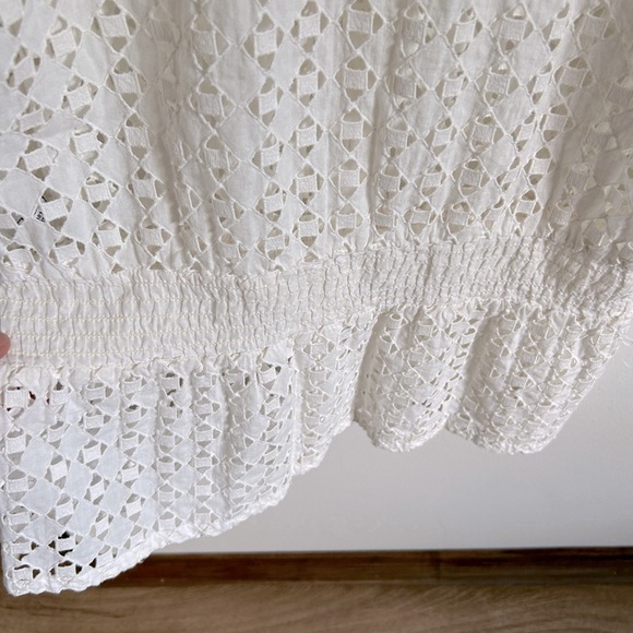 Tibi White Cut Out Button Up Blouse - Picture 7 of 8